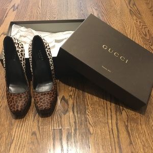 Gucci Multicolor Leopard Print Pumps